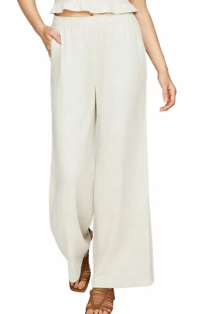 Gentle Fawn Shannon Wide Leg Pants In Linen In White
