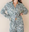 Gentle Fawn Sheila Button Down In Green/white In Multi