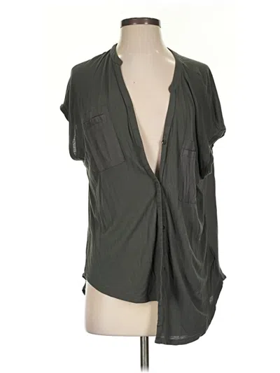 Pre-owned Gentle Fawn Short Sleeve Blouse In Green