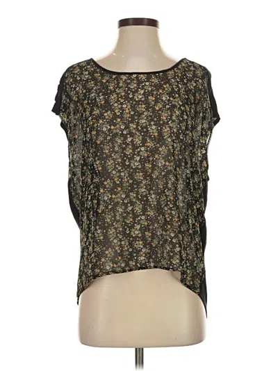 Pre-owned Gentle Fawn Short Sleeve Top Black Scoop Neck Tops