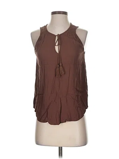 Pre-owned Gentle Fawn Sleeveless Blouse In Brown