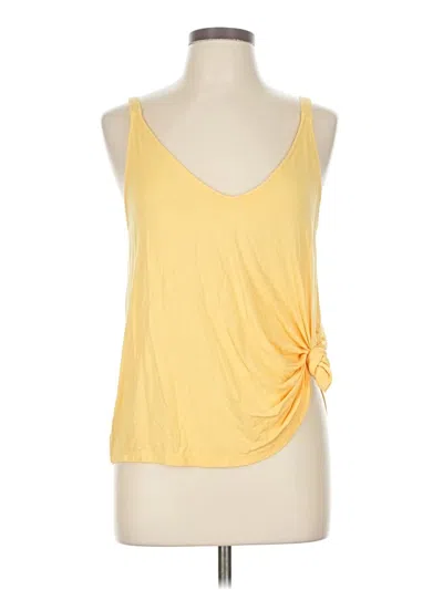 Pre-owned Gentle Fawn Tank Top Yellow Plunge Neckline Tops