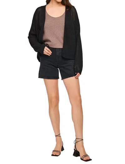 Gentle Fawn Toledo Open Knit Cardigan In Black