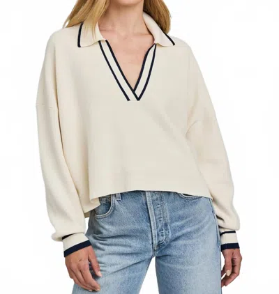 Gentle Fawn Tristan Pullover V Neck Sweater In Cream In White