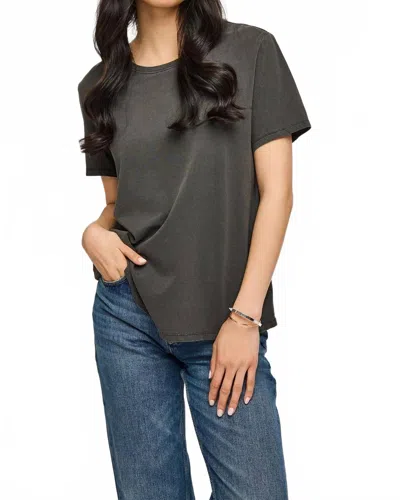 Gentle Fawn Victoria Crew Neck Tee In Washed Black In Gray