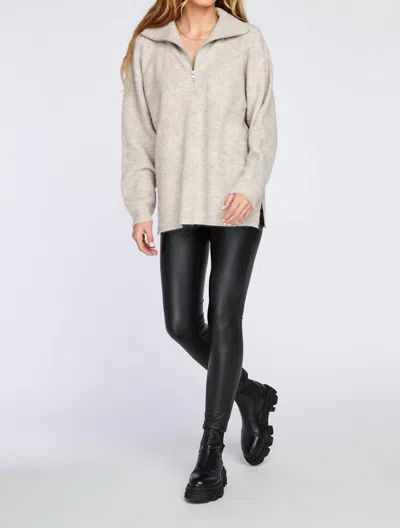 Gentle Fawn Virgina Half Zip Sweater In Sand