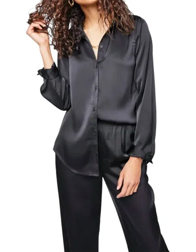 Gentle Fawn Winslow Button Down Top In Black