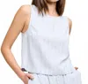 Gentle Fawn Women's River Top In Sky Stripe In White