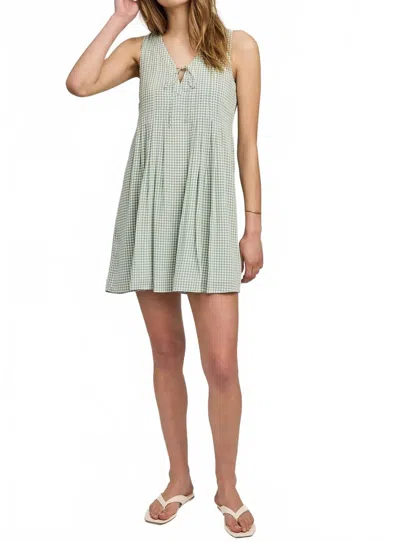 Gentle Fawn Zoey Mini Dress In Pistachio Gingham In Green