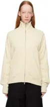 Gentle Fullness Beige Softly Zip Thru Cardigan In Ecru Canvas