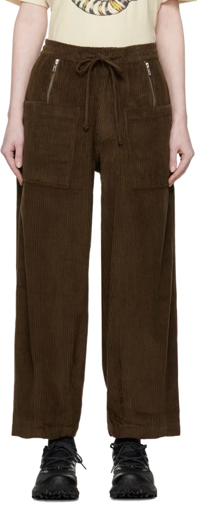Gentle Fullness Brown Found Trousers In Chocolate Brown Cord