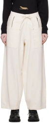 Gentle Fullness Off-white Found Trousers In Ecru Canvas