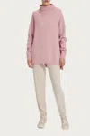 GENTLE HERD FUNNEL-NECK CASHMERE SWEATER IN ASH ROSE