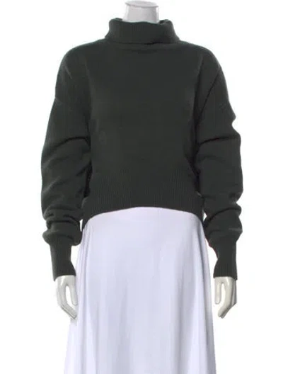 Pre-owned Gentle Herd Wool Turtleneck Sweater In Green