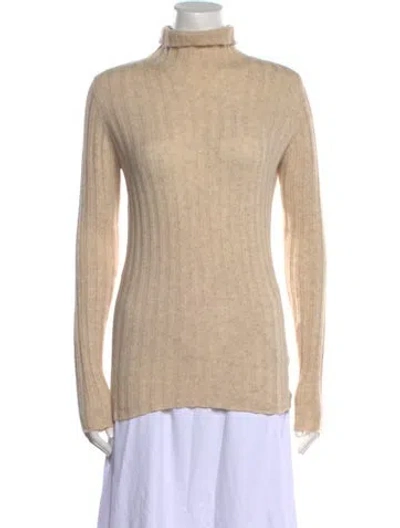 Pre-owned Gentle Herd Wool Turtleneck Sweater In Neutral