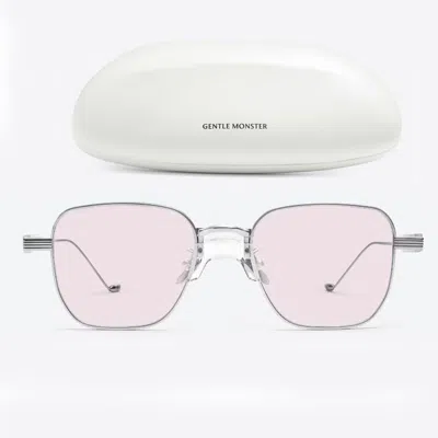 Pre-owned Gentle Monster 2024 Catta C1(p) Silver Titanium Eyewear Eyeglasses / Korea In Pink