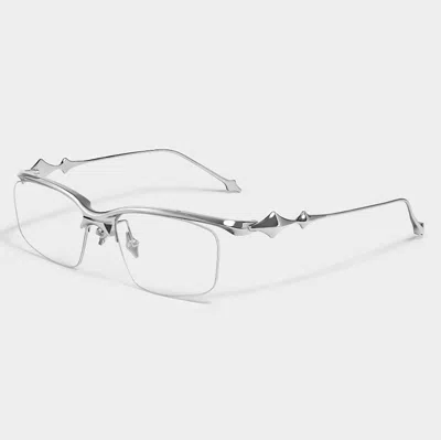 Pre-owned Gentle Monster 2024 Kro 02 Silver Eyewear Eyeglasses / Korea In Clear