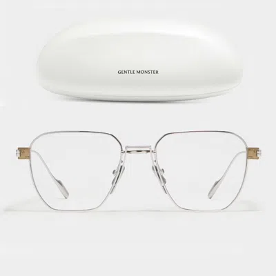 Pre-owned Gentle Monster 2024 Taptap Kc3 Silver Titanium Eyewear Eyeglasses / Korea In Clear