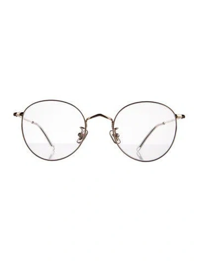 Pre-owned Gentle Monster 9 Proud Round Eyeglasses In Gold/metallic