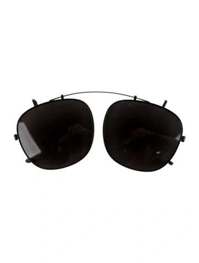 Pre-owned Gentle Monster Alex Clip Aviator Sunglasses In Black