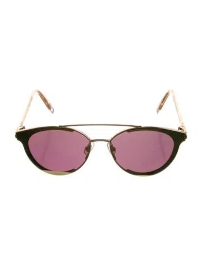 Pre-owned Gentle Monster Aviator Tinted Sunglasses In Gold