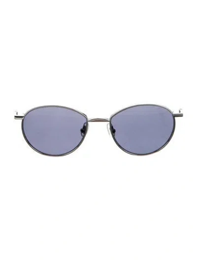 Pre-owned Gentle Monster Baguette Round Sunglasses In Silver