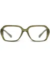 Gentle Monster Beca Kc1 Square-frame Glasses In Green