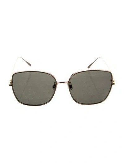 Pre-owned Gentle Monster Blind Square Sunglasses In Gold