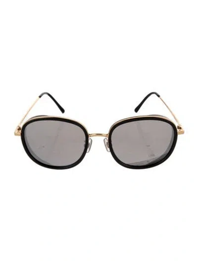 Pre-owned Gentle Monster Bloody Heart 2 Round Sunglasses In Black
