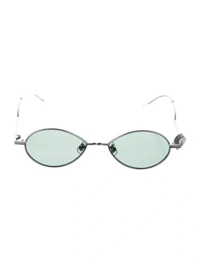 Pre-owned Gentle Monster Cobalt Round Sunglasses In Metallic/silver
