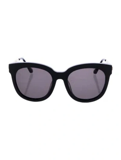 Pre-owned Gentle Monster Cuba 503 Cat-eye Sunglasses In Black/gold