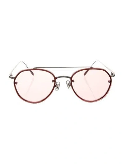 Pre-owned Gentle Monster Debby Aviator Sunglasses In Pink/silver