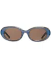 Gentle Monster Oval-frame Sunglasses In Blue