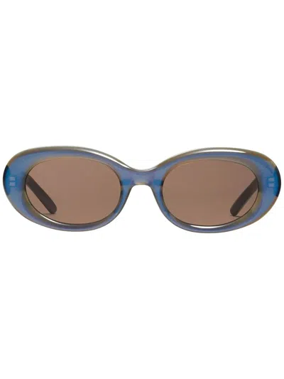 Gentle Monster Oval-frame Sunglasses In Brown