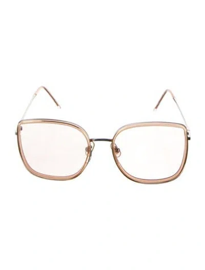 Pre-owned Gentle Monster Flatba Bi-bi Oversize Sunglasses In Pink/silver