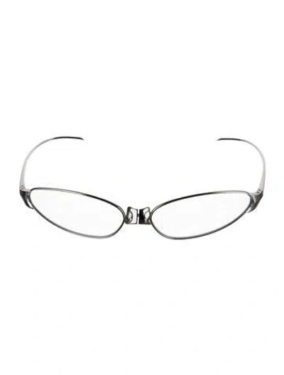 Pre-owned Gentle Monster Fuse Narrow Eyeglasses In Silver