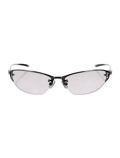 Pre-owned Gentle Monster Futura Cat-eye Sunglasses In Metallic/silver