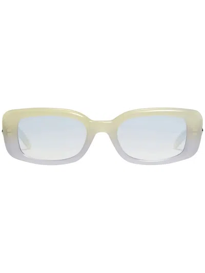 Gentle Monster Gradient-effect Rectangular Frame Sunglasses In White