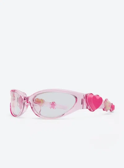 Pre-owned Gentle Monster Gummy Pc12 Translucent Pink In Clear