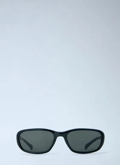 Gentle Monster Hills 01 Wraparound Sunglasses In Black