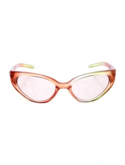 Pre-owned Gentle Monster Juicy Cat-eye Sunglasses In Green/orange