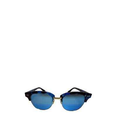 Gentle Monster Logo Letter Sunglasses In Blue
