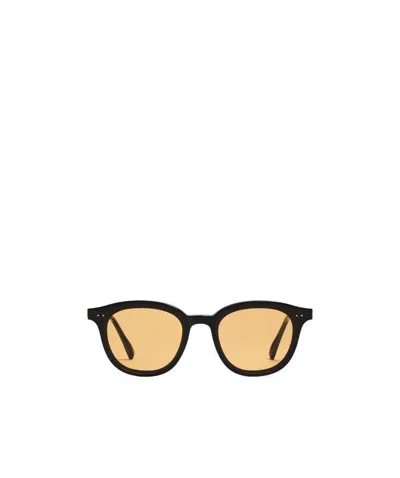 Gentle Monster Logo Round Sunglasses In Nude | ModeSens