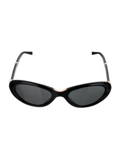 Pre-owned Gentle Monster Lolang Folding Cat-eye Sunglasses In Black