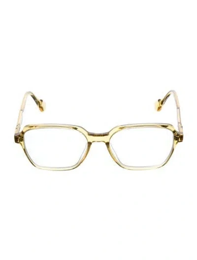 Pre-owned Gentle Monster Mantu Square Eyeglasses In Yellow