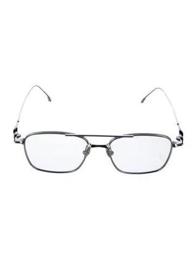 Pre-owned Gentle Monster Met Square Eyeglasses In Metallic/silver