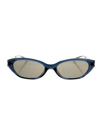 Pre-owned Gentle Monster Mimosa Cat-eye Sunglasses In Blue/silver