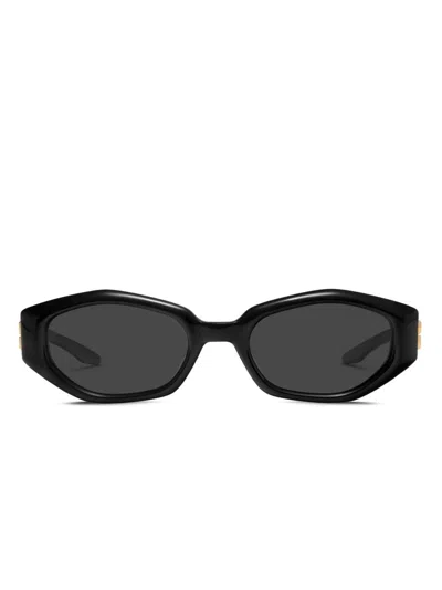 Gentle Monster Miro Oval-frame Sunglasses In Black