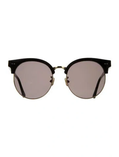 Pre-owned Gentle Monster Moon Cut Round Sunglasses In Black
