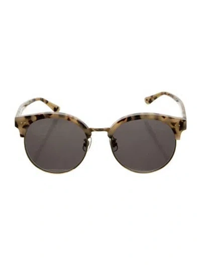 Pre-owned Gentle Monster Moon Cut Round Sunglasses In Brown